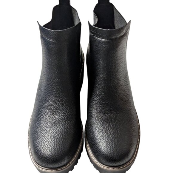 Rampage Sacha Y2K Faux Leather Croc Emboss Chunky Wedge Heel Bootie NWT Size 8.5 - Picture 2 of 10